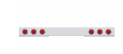 Chrome 1 Piece Rear Light Bar With Six 10 LED 4" Lights