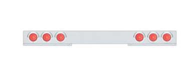 Chrome 1 Piece Rear Light Bar With Six 36 LED 4" Lights