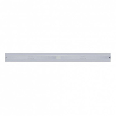Chrome Top Mud Flap Plate With Two 14 LED 24" Light Bars - Red LED/Chrome Lens (Each)