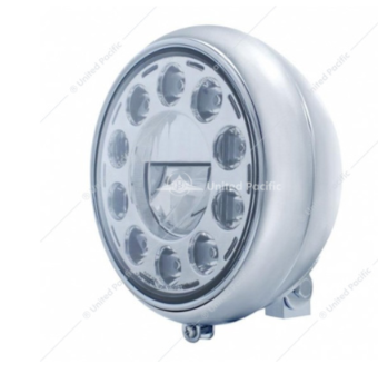 7" Motorcycle Headlight With 11 LED High Power Bulb