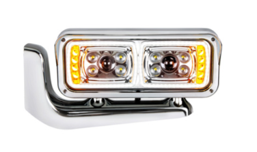 10 High Power LED Projection Headlight Assembly With Mounting Arm