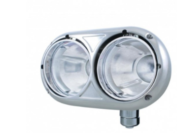 304 Stainless Dual Headlight Housing With Inner Lamp Bucket For Peterbilt 359