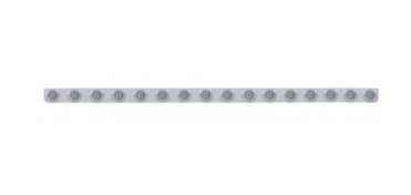 79-1/2" Stainless Bumper Light Bracket With 16X 9 LED 2" Reflector Lights & Bezels