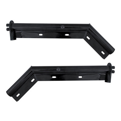 28" Black 45 Degree Angled "Competition Series" Mud Flap Hangers - 1-1/8" Bolt Pattern (Pair)
