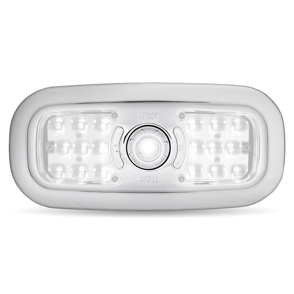 Peterbilt Multicolor LED Interior Dome & Map Light With Chrome Bezel