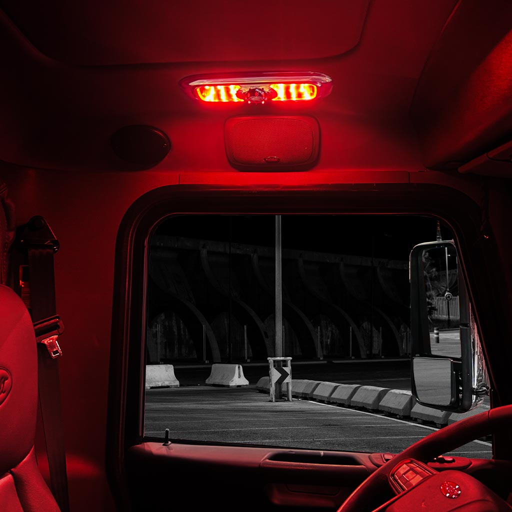 Peterbilt Multicolor LED Interior Dome & Map Light With Chrome Bezel