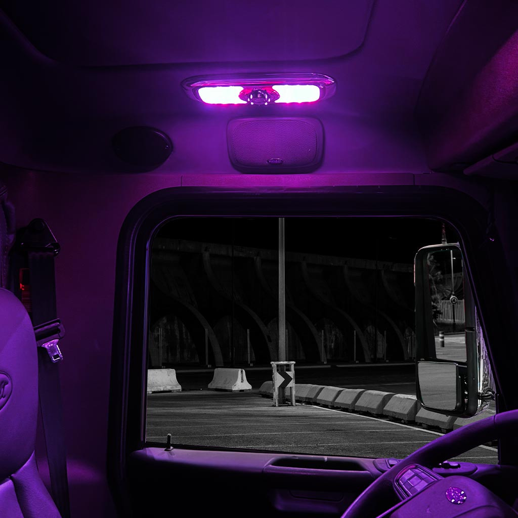 Peterbilt Multicolor LED Interior Dome & Map Light With Chrome Bezel