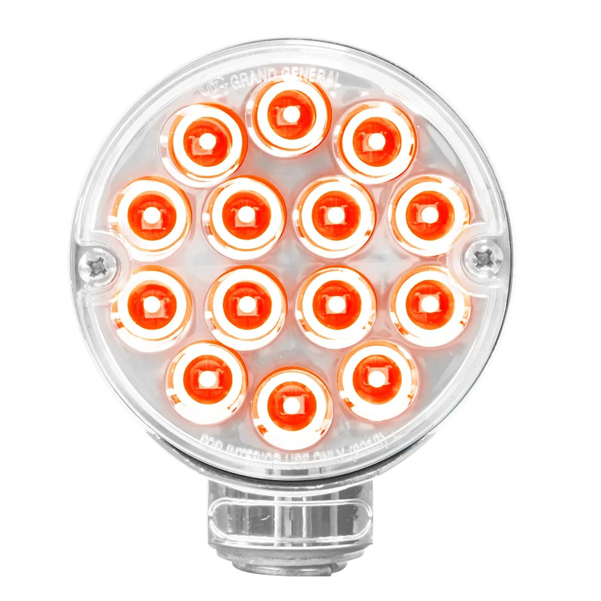3" Double Face Pearl LED Light - Amber2 A/ Red2 B Single Pack-Grand General-75192