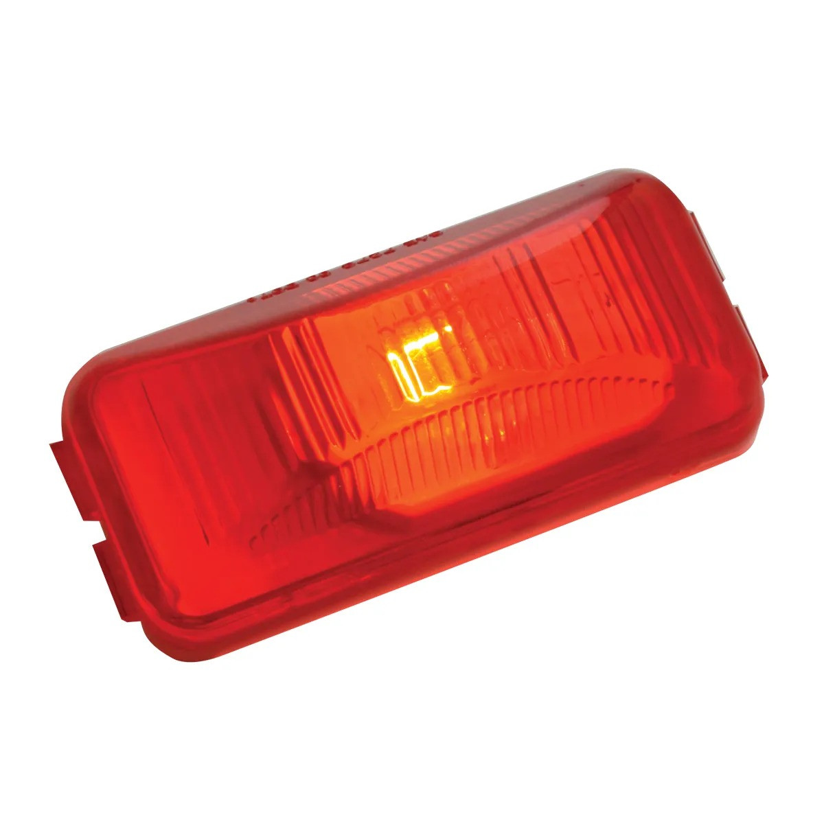 Small Rectangular Single Bulb Sealed Marker Light - Red-Grand General-80276