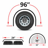 Fenders - Single - 95" Smooth Super Long - 14 Ga.-Trux-TFEN-S37