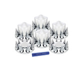 Chrome Pointed Axle Cover Combo Kit w/ 33mm Spike Nut Cover & Nut Cover Tool