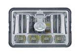 5 LED 4" X 6" Crystal Headlight - High & Low Beam