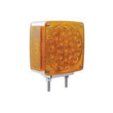45 LED Double Stud Double Face Turn Signal Light (Passenger) - Amber & Red LED/Amber & Red Lens