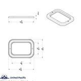 Chrome Rectangular Light Bezel