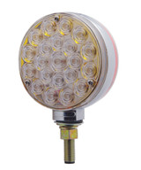 42 LED Double Face Turn Signal Light - Amber & Red LED/Clear Lens