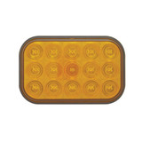 15 LED Rectangular Turn Signal Light - Amber LED/Amber Lens