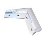 28" Chrome 45 Degree Angled Mud Flap Hanger - 1 1/8" Bolt Pattern
