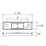 Chrome Mounting Bracket For Rectangular Fender Mount Light