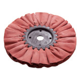 6" Red Treated Airway Buff - 5/8" & 1/2" Arbor