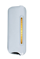 2005+ Freightliner Mirror Cover w/ 14 LED 12" Light Bar (Driver) - Amber LED/Amber Lens