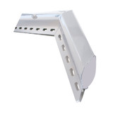 30" Stainless 45 Degree Angled Heavy Duty Mud Flap Hanger - 1 1/8" Bolt Pattern