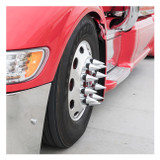 33mm X 4 1/8" Chrome Plastic Spike Nut Cover - Thread-On