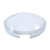 4 Even Notched Chrome Pointed Front Hub Cap - 1" Lip