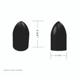 33mm X 3 7/8" Black Bullet Nut Cover - Thread-On