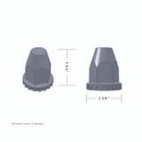33mm X 2 3/4" Australian Volvo Nut Cover With Flange - Push-On
