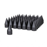 33mm x 4 1/8" Black Spike Nut Cover - Thread-On