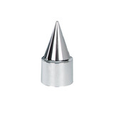33mm X 4 1/4" Chrome Plastic Stiletto Nut Cover - Thread-On