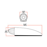 Peterbilt Bullet Dual Revolution Cab LED with Housing (19 Diodes) - Amber/Purple Led