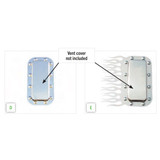 Peterbilt 359 / 379 Dimpled Vent Trim Surround- With Flames