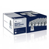 33mm x 2-5/8" Chrome Plastic Bullet Nut Cover With Flange - Push-On (Bulk)