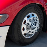 1-1/2" X 2-3/4" Chrome Plastic Bullet Nut Covers - Push-On (20-Pack)