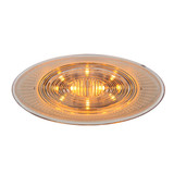 10 LED Peterbilt 386 Front Fender Turn Signal Light - Amber LED/Clear Lens