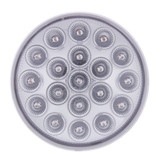 19 LED 4" Round Double Fury (Stop, Turn, Tail) With Warning Light - Red & Amber LED/Clear Lens