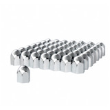 1-1/2" X 2-1/4" Chrome Plastic Standard Nut Covers - Push-On (60-Pack)