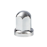 33mm X 2-7/16" Chrome Plastic Standard Nut Cover With Flange - Push-On (Color Box of 60)