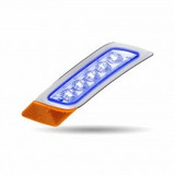 PETERBILT DUAL REVOLUTION AMBER TURN & MARKER TO BLUE AUXILIARY FENDER LED LIGHT - DRIVER SIDE