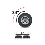 34" LONG STAINLESS STEEL QUARTER FENDER KIT WITH ROLLED EDGE