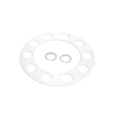 Dome Rear Axle Cover With 33mm Standard Style Push-On Nut Covers - Chrome