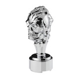 THREAD-ON SKULL GEARSHIFT KNOB WITH 9/10 SPEED ADAPTER - CHROME