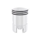 Chrome Piston 13/15/18 Gearshift Knob w/ Adapter
