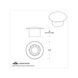 Chrome 33mm Thread-On Reflector Lug Nut Cover-Grand General-10326