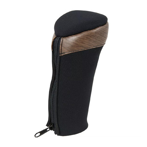 Neoprene Black Gear Shift Knob Cover With Matte Natural Wood Trim - Light-Grand General-99873