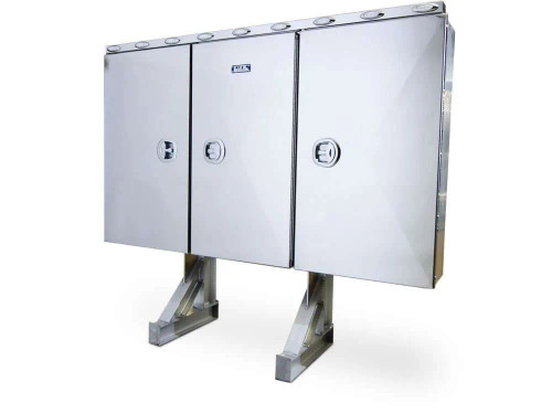 Flat Stainless Steel Door Enclosed Headache Racks-Iconic Metal Gear-1315