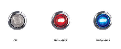 Mini Button Dual Revolution Red/Blue LED-Trux-TLED-BX3RB