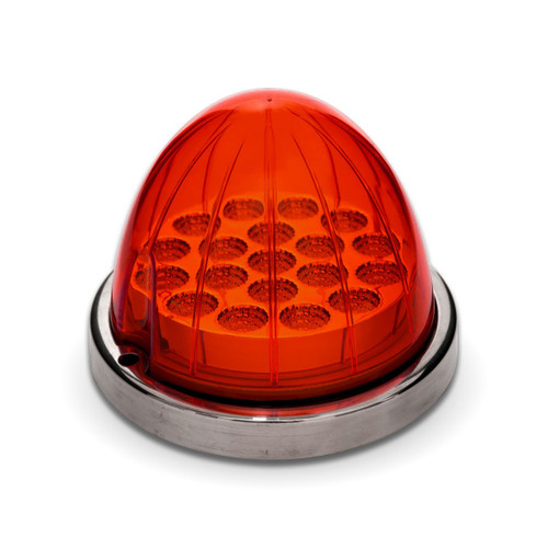 Red Watermelon LED with Reflector Cup & Lock Ring (19 Diodes)-Trux-TLED-WR