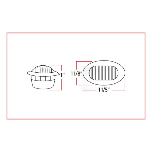 Mini Oval Button Clear Amber LED - 3 Wire-Trux-TLED-B4CA